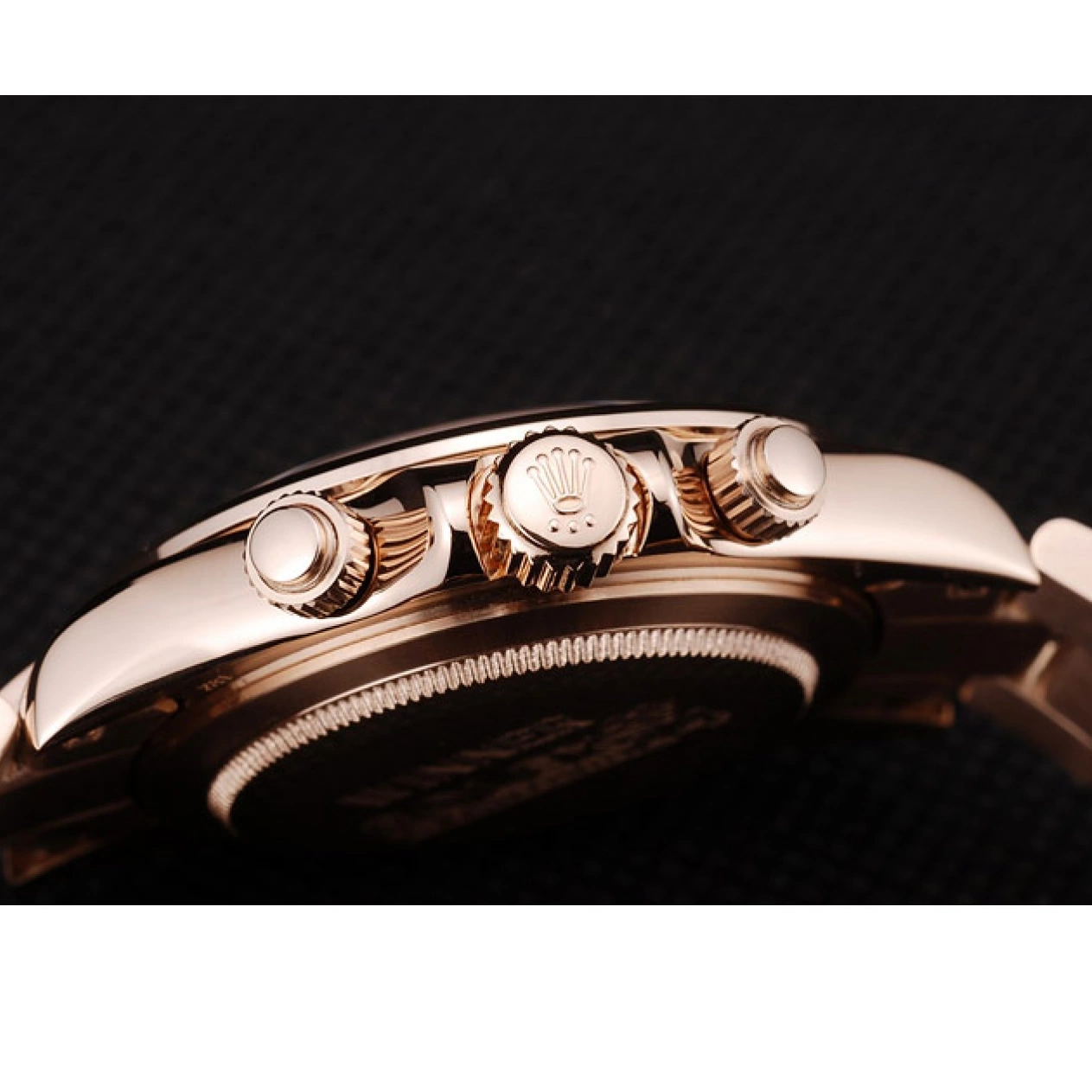 Good copy rolex watches Daytona Rolex Bezel Gold Rose Dial Gold Plated Steel Rose Stainless 0707